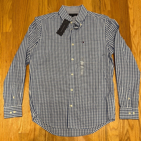 Tommy Hilfiger Men’s Long Sleeve Button Down Shirt - Picture 1 of 7